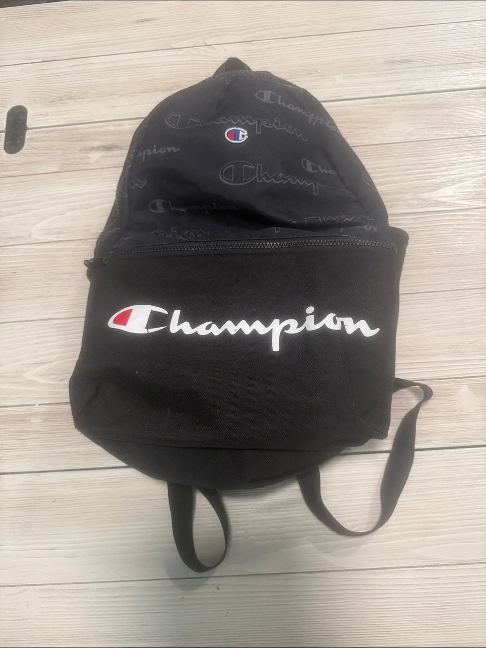 Champion Black Logo Script Backpack